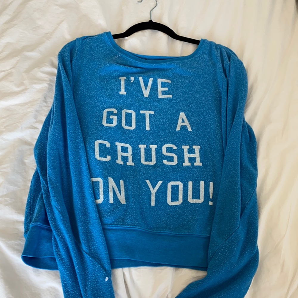 Blue wild fox sweatshirt.